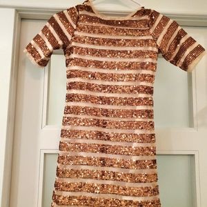 Rose Gold Sequins Dress